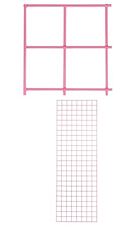 2 x 6 Foot Hot Pink Wire Grid Panel - Spaced 3