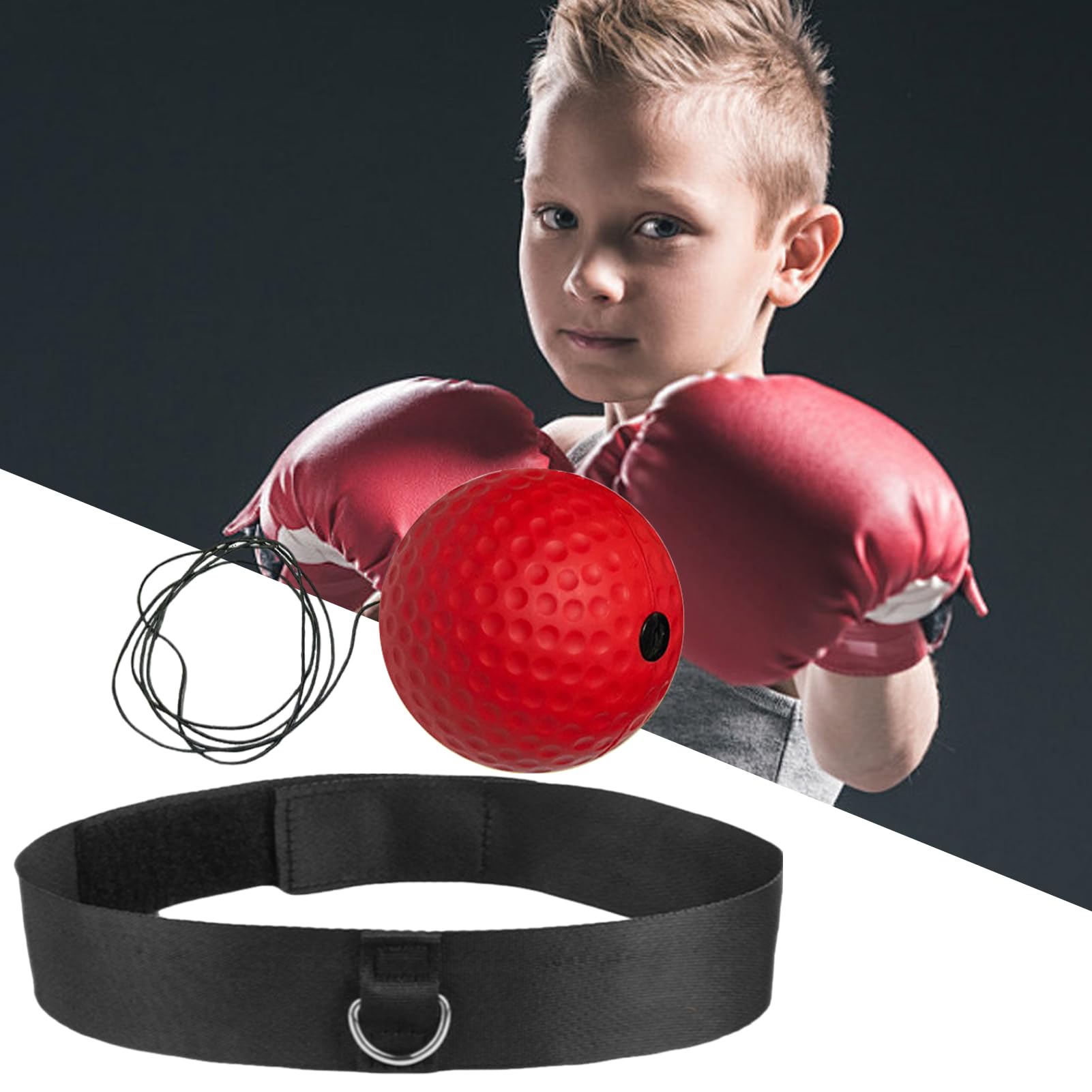 Boxing Reflex Ball Set De Banda Para La Cabeza - Práctica De Boxeo Con Banda Para La Cabeza | Reaccionar Entrenamiento Con | Mejorar La Velocidad Y La Coordinación Mano- De La Bola De Reflejo Al Ai