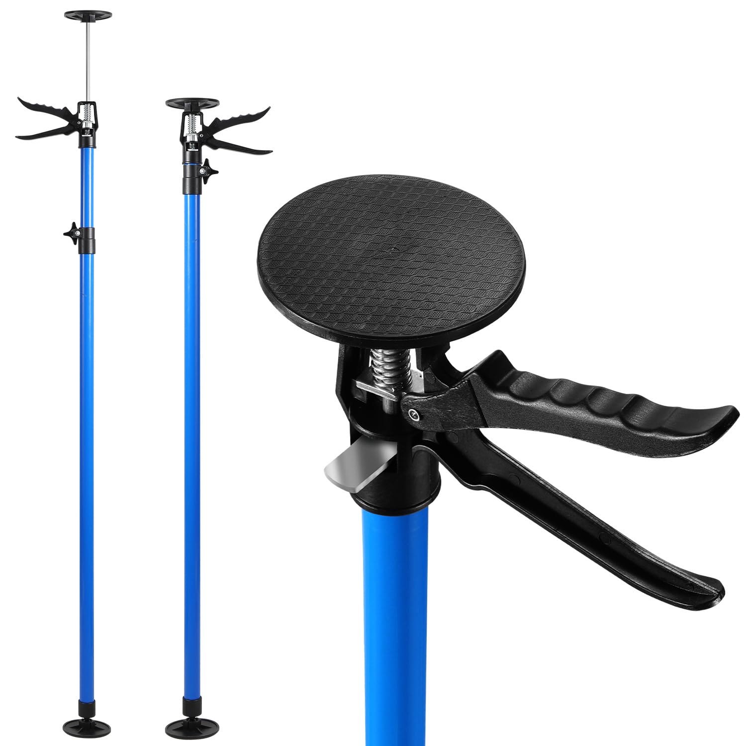 Deckenstütze 2er Set,Zargenspanner höhenverstellbar Montagestütze 115-290cm und bis 45°,teleskopstützen 50 kg Tragkraft, Montagestütze für Werkstatt, Atelier, Malerarbeiten