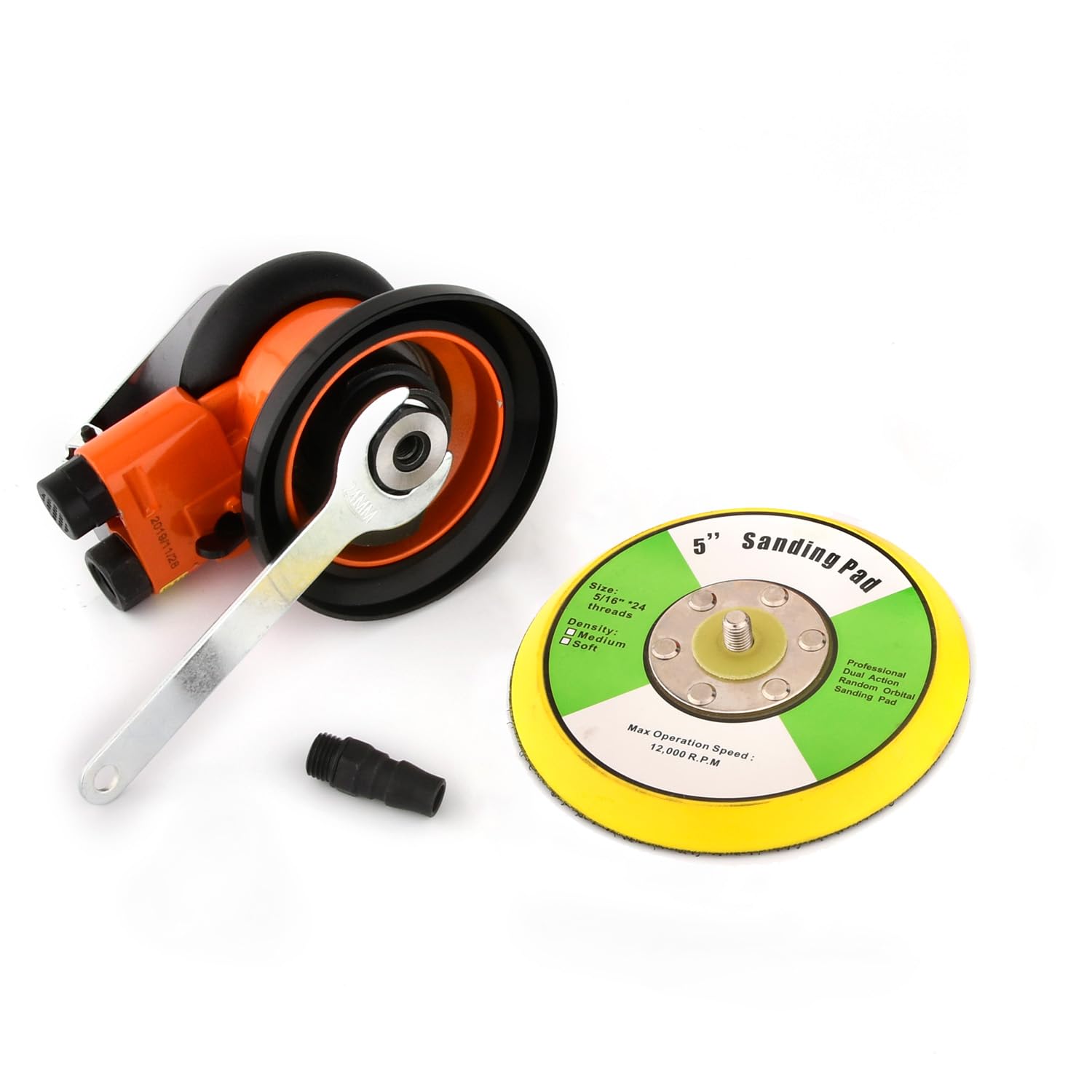 Lijadora neumática de órbita aleatoria de 5 pulgadas, herramienta de aire, lijadora de palma, carrocería automática, trabajo de madera