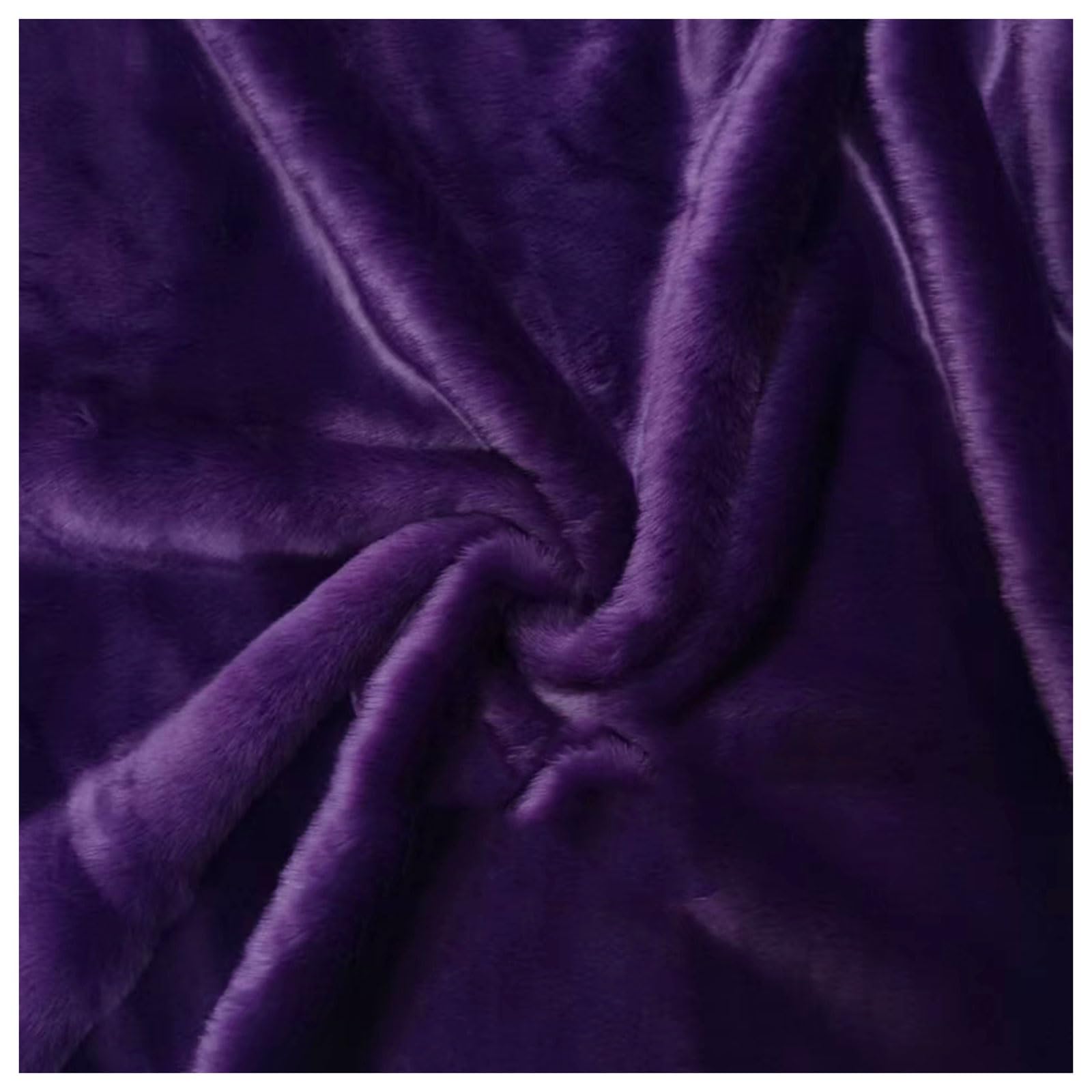 Faux Fur Plush Shaggy Faux Fur Fabric 2.8cm Long Pile Fur Fake Fur Materials, Soft and Fluffy Craft Fabric, for DIY Arts, Crafts, Apparel, Costume, Rug, Accessories, 50x20cm/50x180cm (Color : Purple — image 1