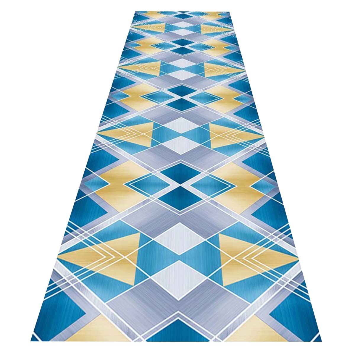 HDGZ Modern Geometric Runner Rugs Non Slip Hallway Carpet Low-Pile Entry Carpet Washable and Stain Resistant for Entryway Indoor Kitchen Floor Bedroom Laundry Room (Size : 120x350cm)