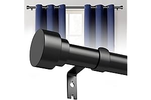 Curtain Rods for Windows, Patio Curtain Rod, 1 Inch Adjustable, 66 to 120 Inches