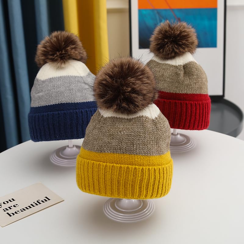 Zonto wintermütze Kinder Kindermütze Winter Plus Samt Schalhandschuhe Dreiteiliges Set Verdickte Warme Wollhut Für Jungen Und Mädchen