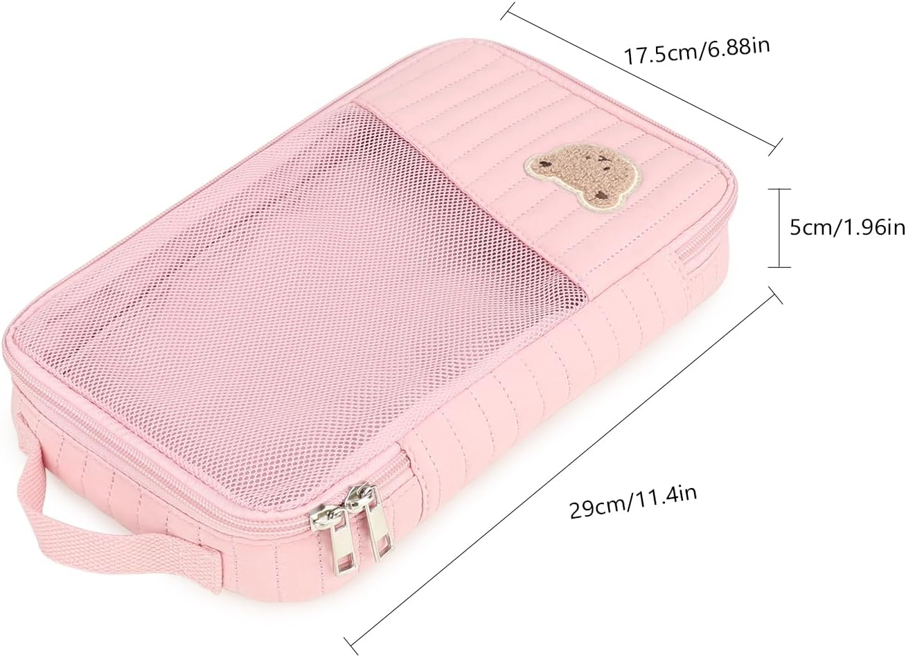 Baby Diaper Bag Organizer Pouches Waterproof Mini Diaper Bag - 2 pcs/set Foldable Hanging Bag Reusable, Washable or Cloth Diapers, with Gift for Baby Shower (Pink（A）)