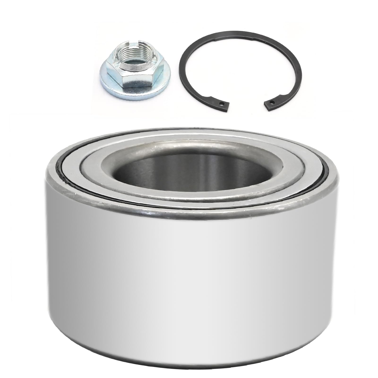 Hoypeyfiy 1484269 Bearing, Front Hub Wheel Bearing Kit with Circlip and Nut Replacement for Ford Transit Connect 2002-2013 1.8 TDCi 1.8 16V LPG 1.8 Di Replaces 4366990 2T14-1K018-BA