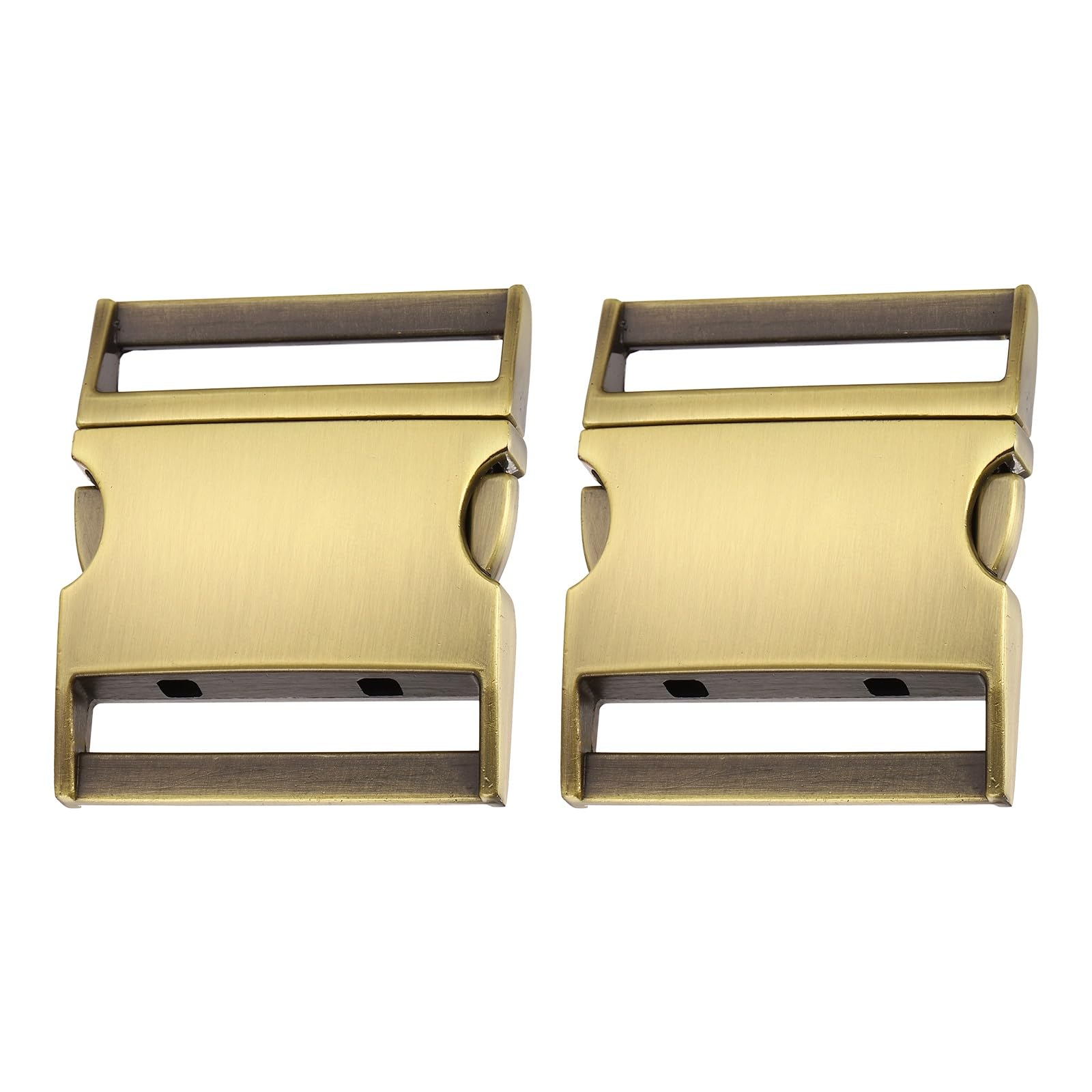 sourcing map 2pcs Metal Quick Side Release Buckles 3/4"(20.5mm) Zinc Adjustable Quick Release Buckle Replacement Snaps Clips Clasps for Backpack Straps Fanny Pack Dog Collars, Brushed Bronze