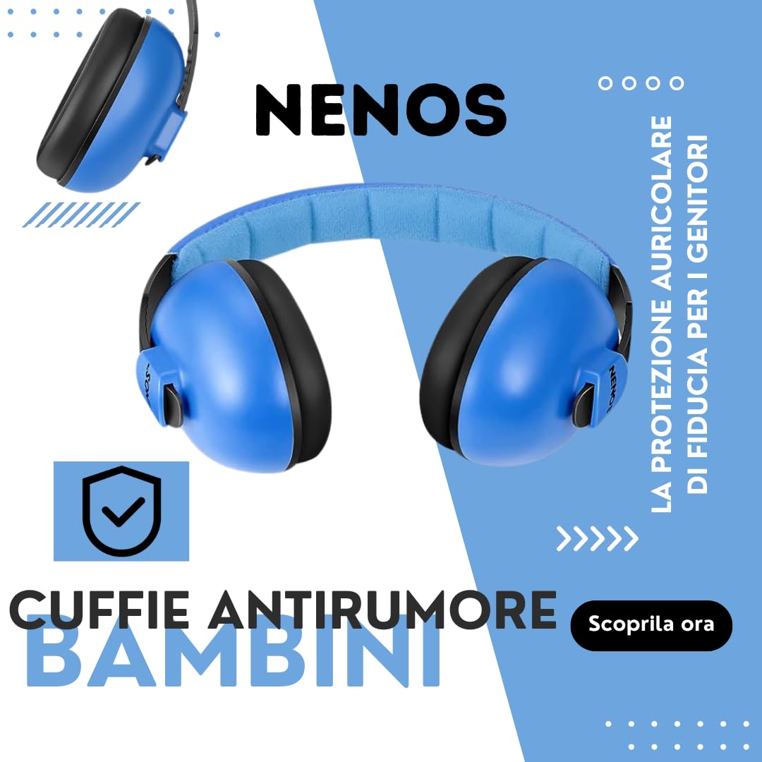 ESTRO Cuffie Neonato Antirumore Insonorizzate - Cuffie Antirumore Bambini Protezione Acustica Bambini Protezione dell’Udito Neonato EM1