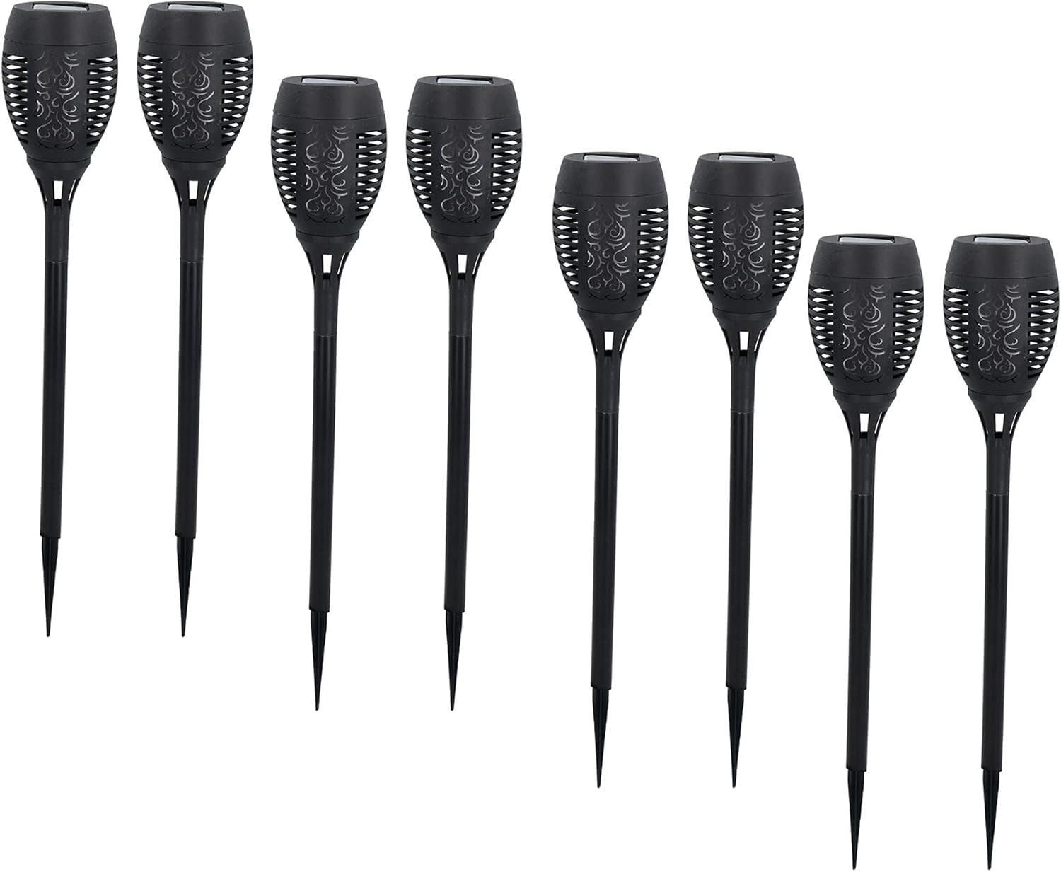 LED Flickering Flame Garden Solar Light Torch Waterproof Durable Outdoor 8pc