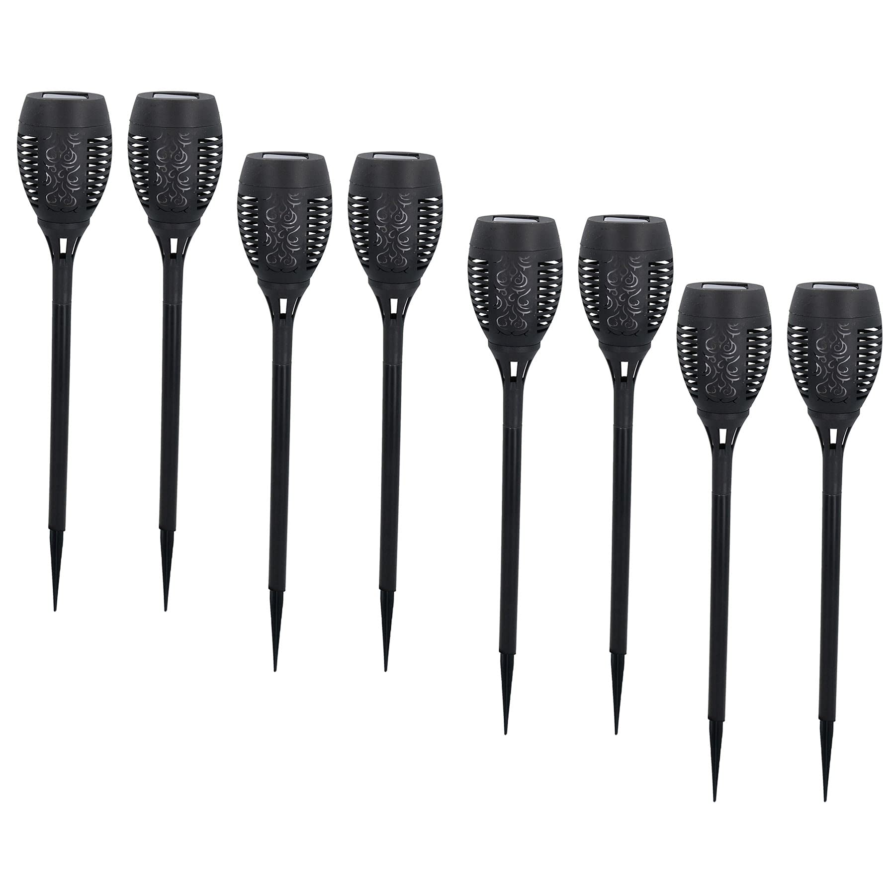 AB Tools LED Flickering Flame Garden Solar Light Torch Waterproof Durable Outdoor 8pc