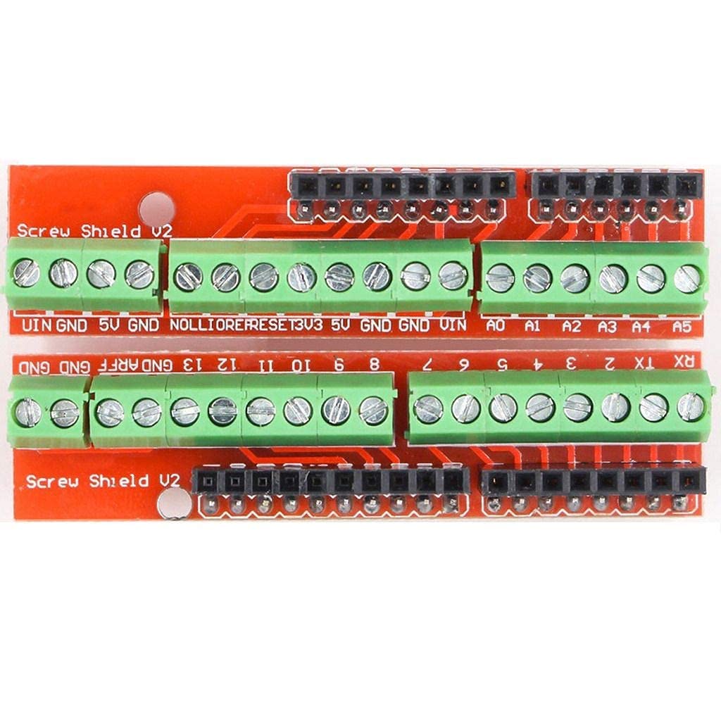 RedTagCanada Screw Shield V2 Study Terminal Expansion Board (Double Support) for Arduino UNO R3 EK7007C - Terminal Board Only