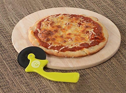 MasterChef Junior Pizza Cooking Set - 5 Pc Kit Includes Real Cookware for Kids w Recipes, Wood Board, Cutting Roller - Make Awesome Homemade Pizza, Great Gifts Birthday Summer Activity for Children