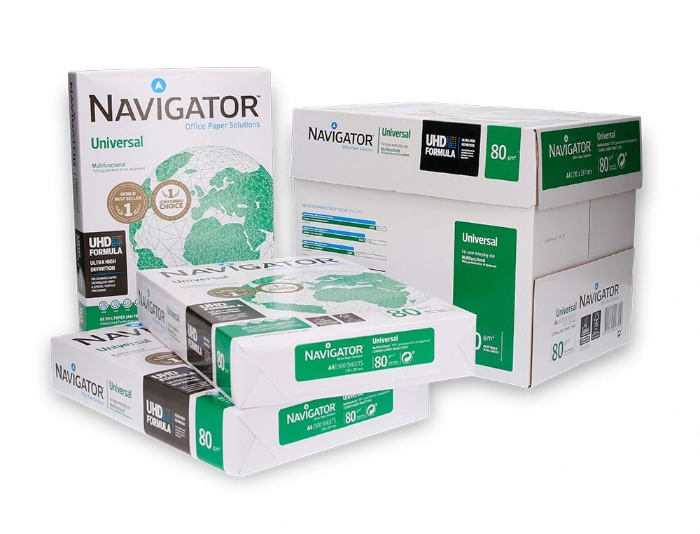 Palet folios NAVIGATOR - Pallet palel - 60 cajas (300 Paquetes de 500 Hojas). Papel multifuncion din a4 80 gramos.