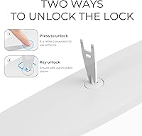 Vista 3 de Dispensador de toallas de papel para montaje en pared, adhesivo sin perforación multiuso triuso C plegable dispensador de toallas de mano comercial