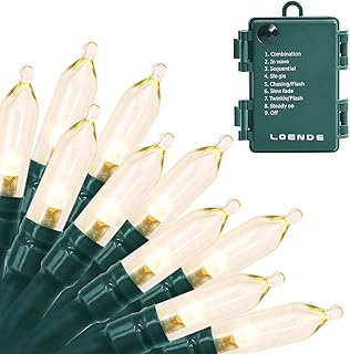 Sponsored Ad - Christmas Lights, LOENDE Battery Operated String Lights 18ft 50 LED 8 Modes Mini Light Outdoor String Light...