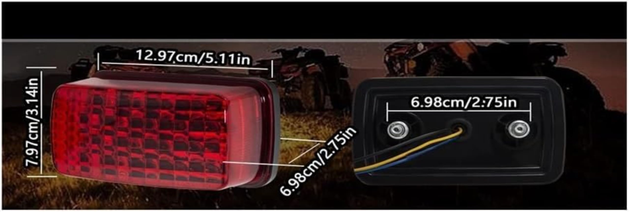 Feu arrière de moto Pour Yamaha Pour KODIAK 700 2016-2020 Clignotants Feu arrière de moto