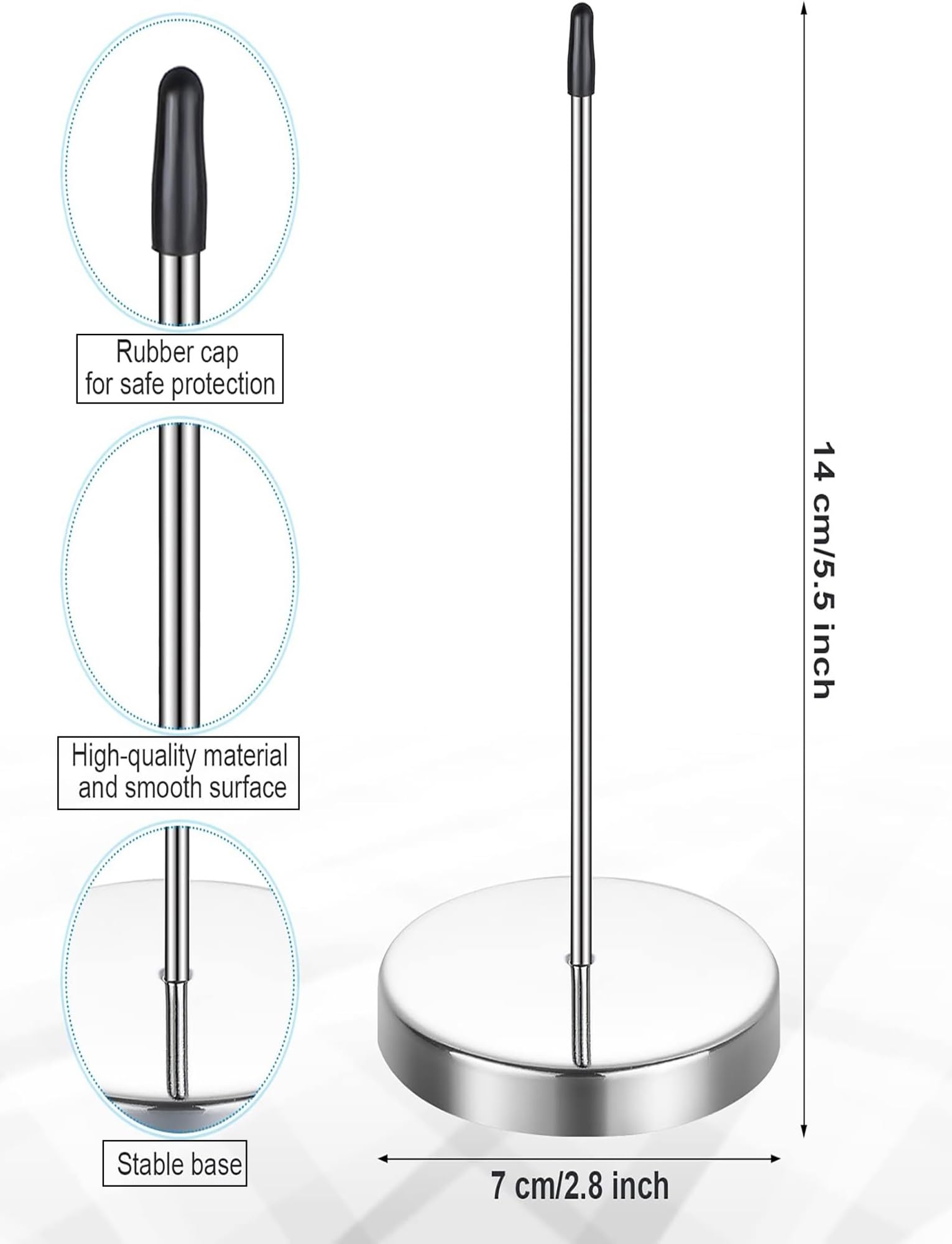 Soporte de recibos montaje en pared aluminio | Paquete de 2 tamaños múltiples, soporte for recibos de montaje en pared y capturador de pedidos for restaurante