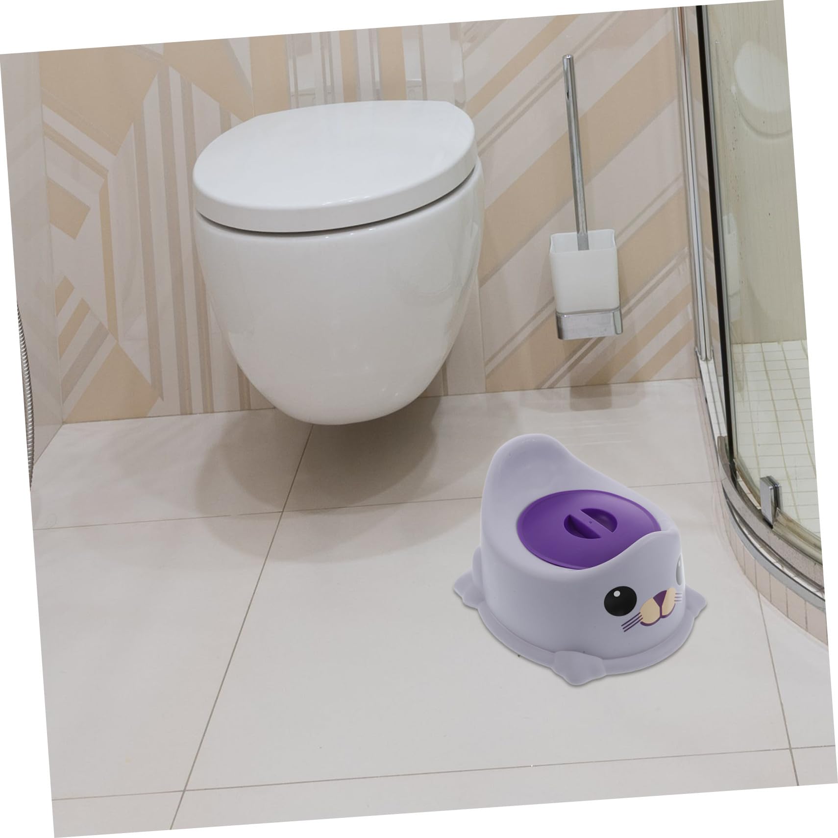 UPKOCH Tragbarer Toilettensitz Kinder Kleinkind Töpfchen Mit Rutschfestem Sitzring Verdicktem Material Abnehmbarem Deckel Und Verstellbaren Fußpolstern Reise Toilettentrainer