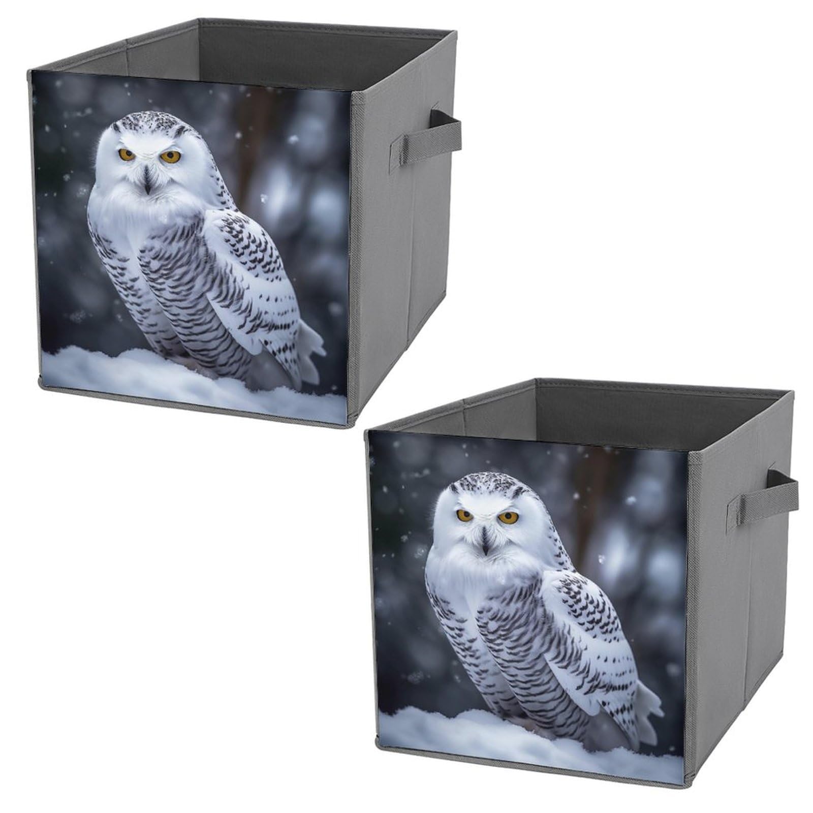 Boîte de rangement hibou arctique pour harmoniser le dressing de la chambre