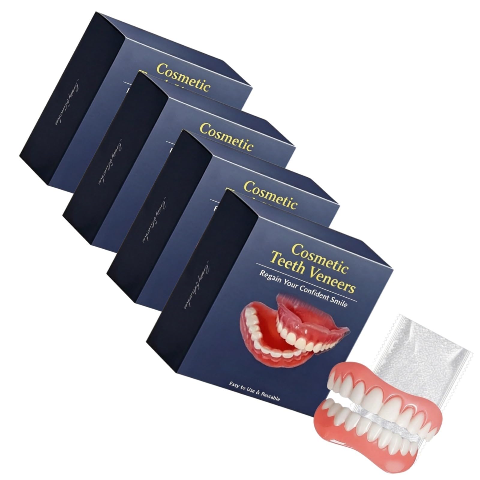 Set completo di protesi dentarie, aspetto naturale | morbido e confortevole per uomini e donne, set di denti falsi, vestibilità naturale