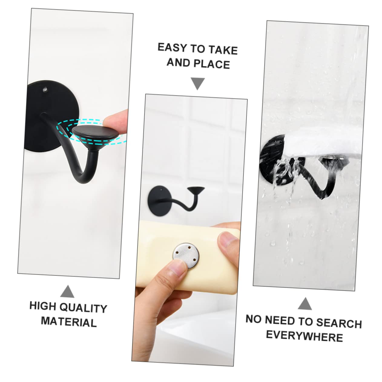 MAGICLULU 3pezzi Supporto Magnetico Per Sapone Da Bagno Mensola Ventosa Inossidabile Design Creativo Per Risparmiare Spazio Per Bagno e Cucina