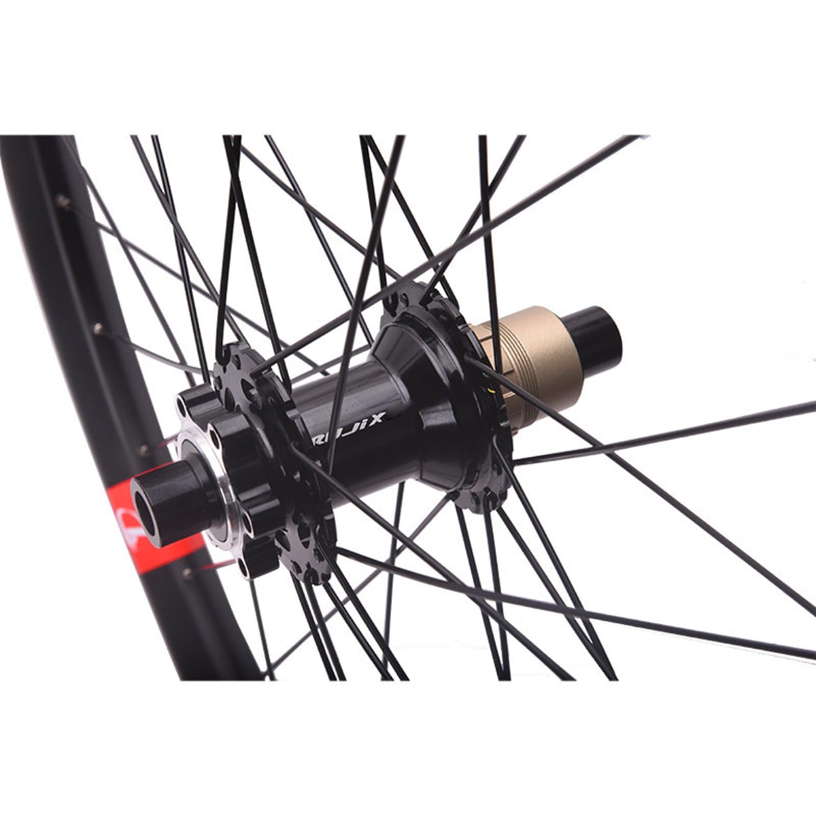 Ruote per Mountain Bike da 26"/27,5"/29" con Perno Passante, Ruota Anteriore e Posteriore, Freno a Disco, Cerchio in Lega di Alluminio, 32 Fori, 8, 9, 10, 11, 12 velocità