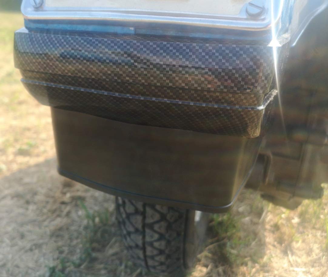 Boita 2.0 Paraspruzzi Paraschizzi Posteriore compatibile con Vespa PX Carbonio Nero Lucido