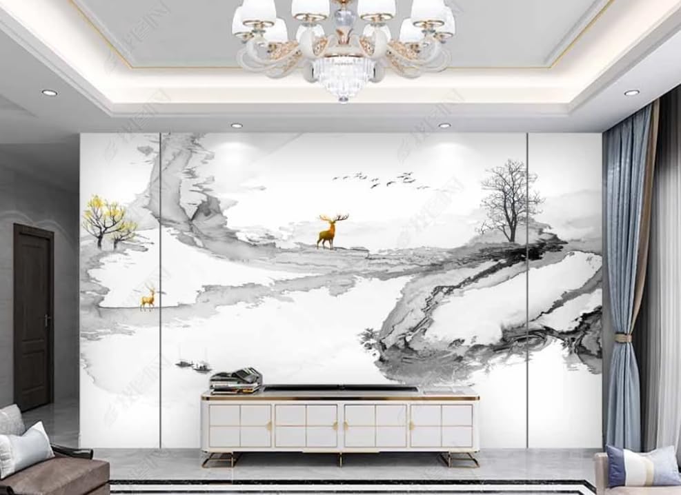 Papier peint intissé fumée de soie poster géant mural salon chambre 450x315cm