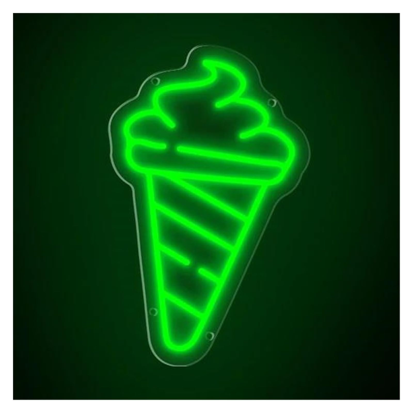LEMST Signs Lamp Ice Cream Neon Signs Signboards for Ice Shop Restaurant Advertising for Ice Cream Snack Shop 22x35cm