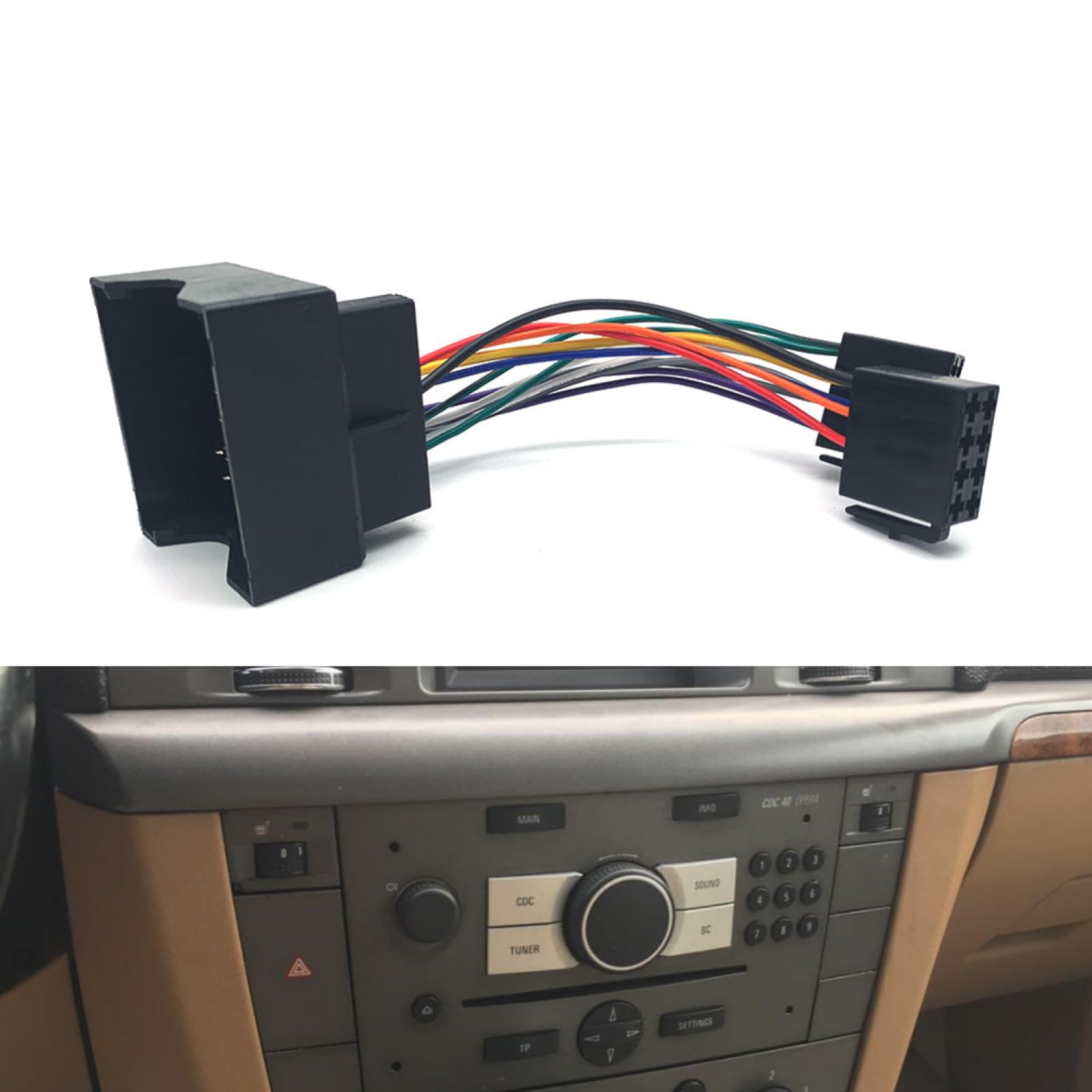 Cavo Adattatore per Vauxhall, per Opel Corsa Meriva Vivaro Zafira, Cavo Adattatore per Cablaggio del connettore ISO dell'autoradio CD