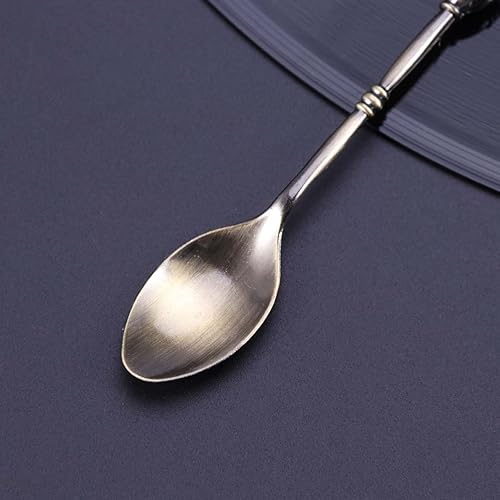 Miniatura 3 de Kichvoe Cuchara retro de estilo europeo Cuchara creativa de pastel helado postres