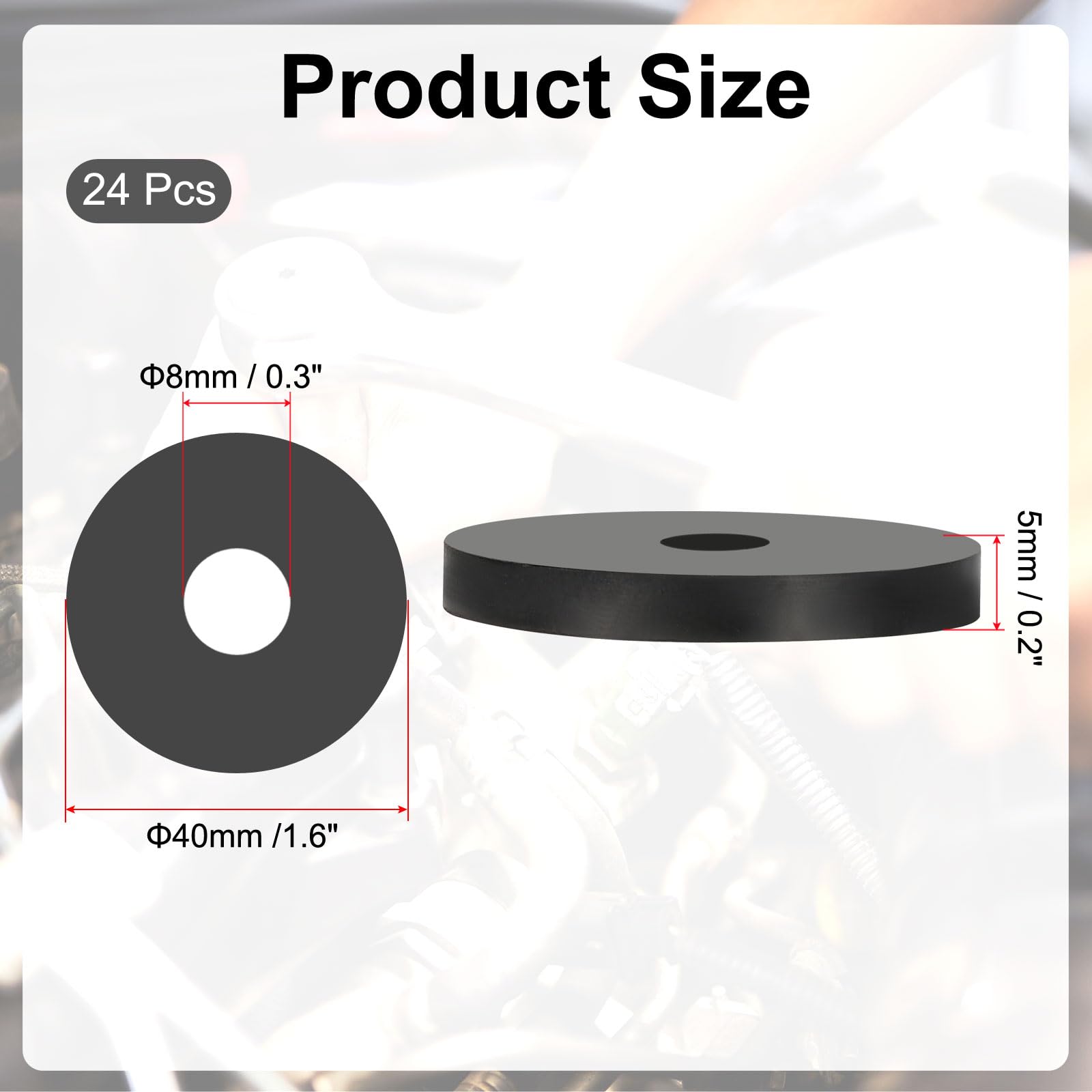 PATIKIL Multi Purpose Rubber Spacer - Image 2