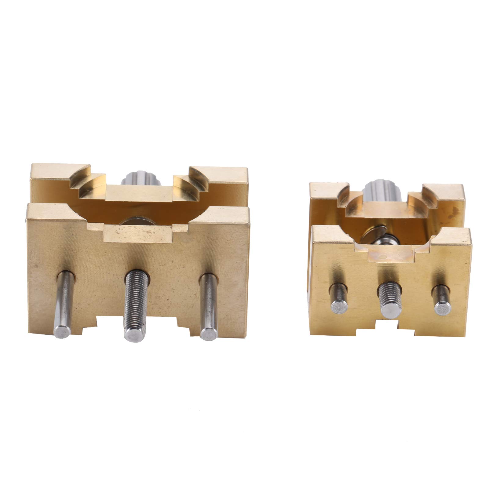 Uhrenbewegungs-Halter mit fester Basis, professionelles Kupfer-Werkzeugzubehör für die Uhrenreparatur, verstellbare doppelseitige Halterung für kleine und große Uhren, kompaktes