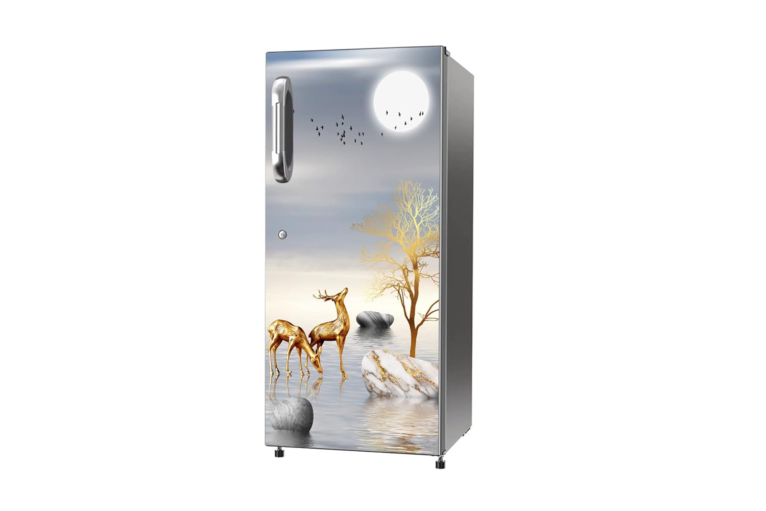 UK INTERIOR DESIGN Fridge Wallpaper | Single Door Fridge Sticker