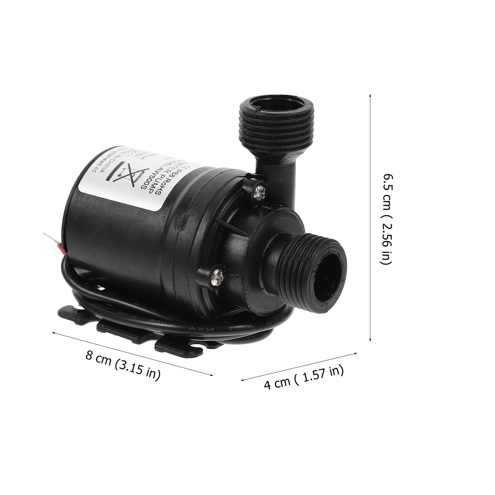 Mini Bomba de Agua Sumergible sin Escobillas 800l/h Negra | 2 Piezas, Plástico, Instalación Sumergible, 12 V, para Fuente y Piscina, Celebracion Verano