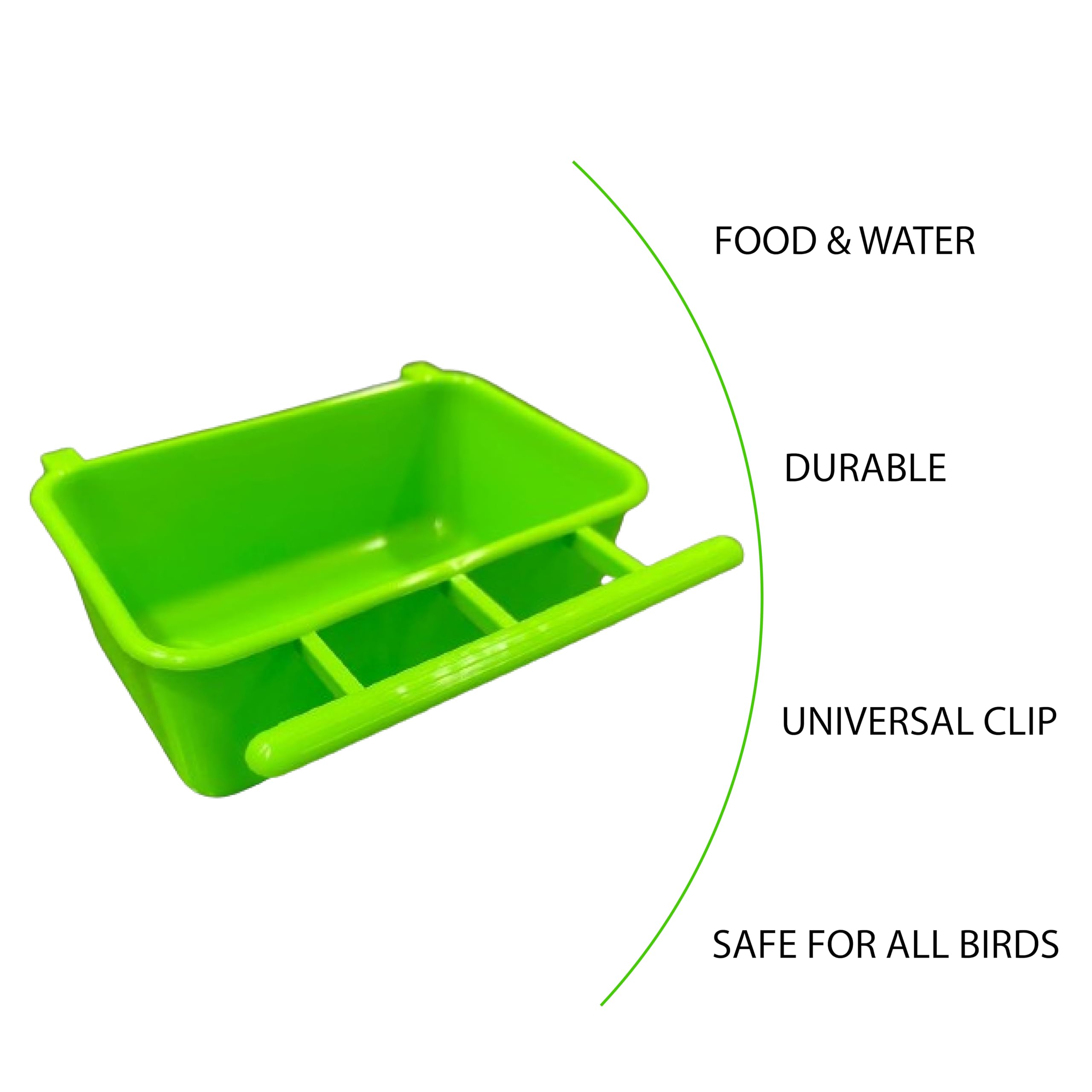 Hallofeed Bird Feeder Medium for cage, Water & Food 2pc 1