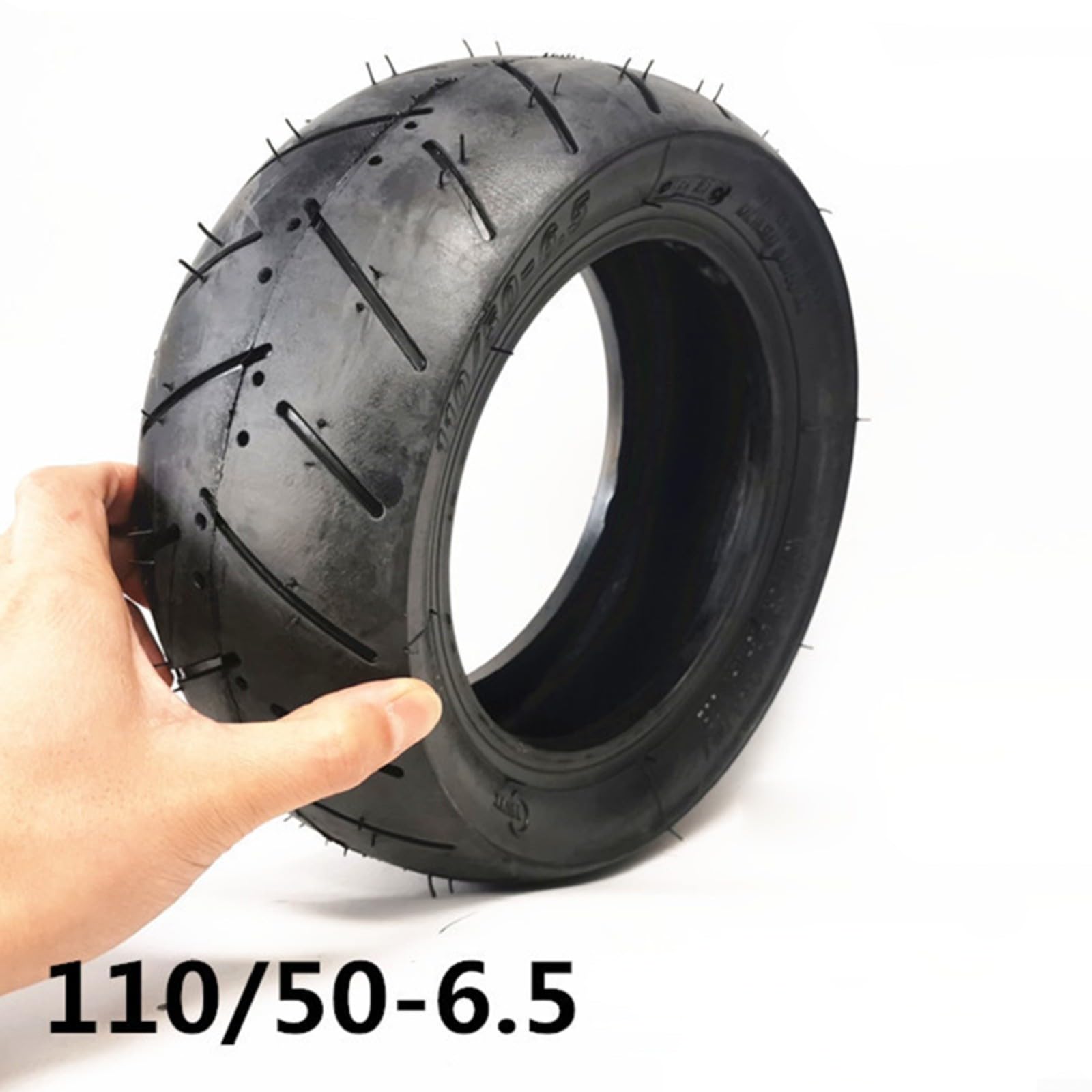 Pneumatici senza camera d'aria 110/50-65 Ruota posteriore in gomma da 11 pollici per scooter elettrico per mini moto Pocket Bike 49CC fuoristrada uso privato terreno nero