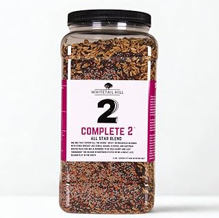 Complete 2 Food Plot Seed Mix for Deer, All Star Blend of Brassicas, Ceral Grains, Clovers, and Austrian Winter Peas, Cold Hardy, Late Season Plot