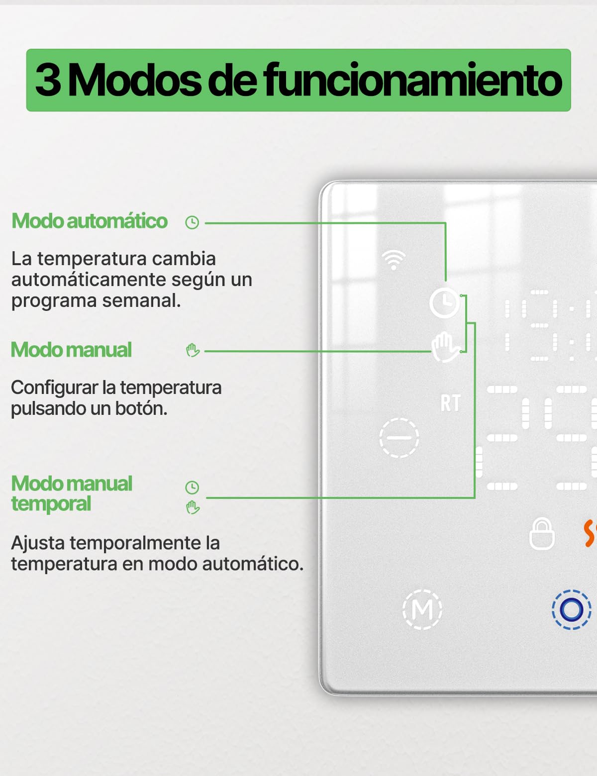 MOES Termostato WiFi a Batería de 2 Hilo | Calefaccion la Caldera Apto para Calderas de Gas, Termostato Programable Controlable por Voz, Compatible, Google