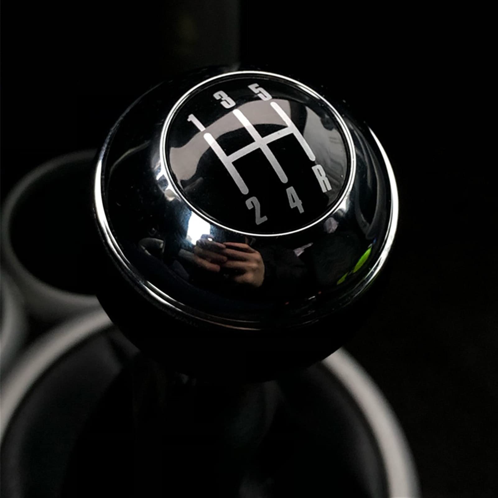 Kakulkomen Pomello del cambio manuale per auto a 5/6 velocità, pomello della leva del cambio per Mini R50 One D R52 R53 Cooper S 3 porte 2001 2002 2003 2004 2005-2008 (5 velocità