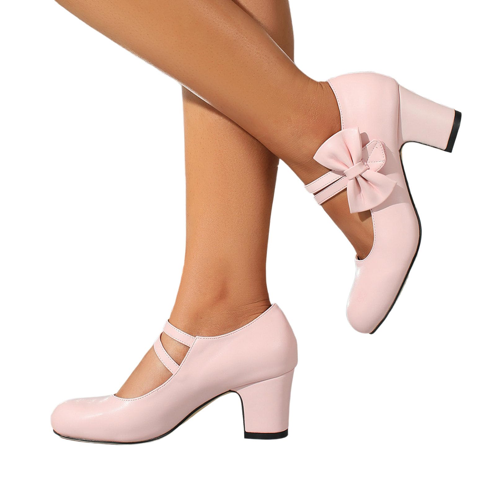 Zapatos de baile tradicionales para mujer con tacón de bloque gruesos para novia, bailarina, zapatos elegantes con hebilla de 65 cm, versátil, moda casual para vaqueros, faldas, suela antideslizante
