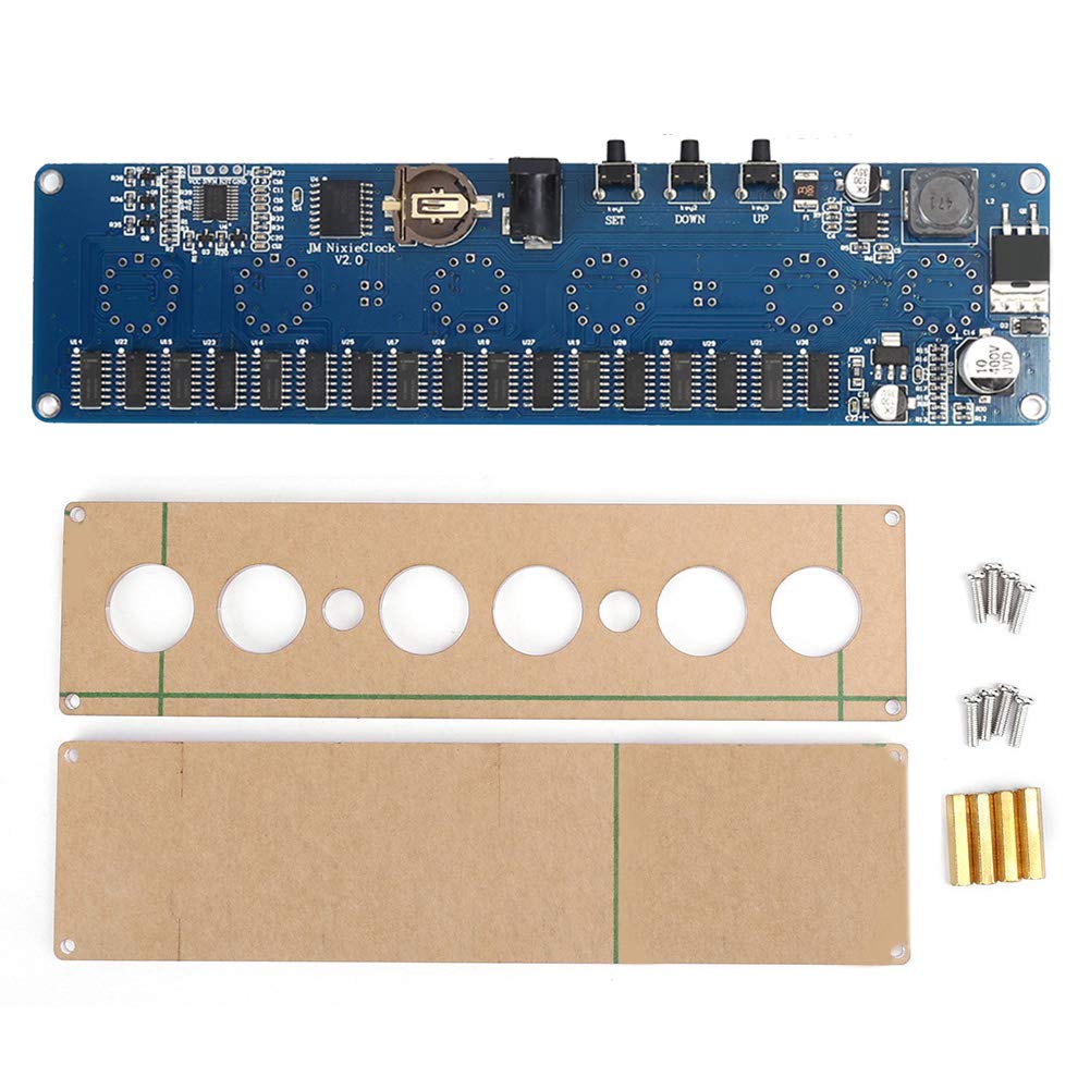 Cocoarm STM8S005 Płytka Drukowana RGB MicroUSB Płytka Zegarowa 12 V 1 A ze Zintegrowanym Sterownikiem IC Wyświetlacz Czasu 24-godzinnego i Kopia Zapasowa CR1220 dla Użytkowników Zegarów LED DIY