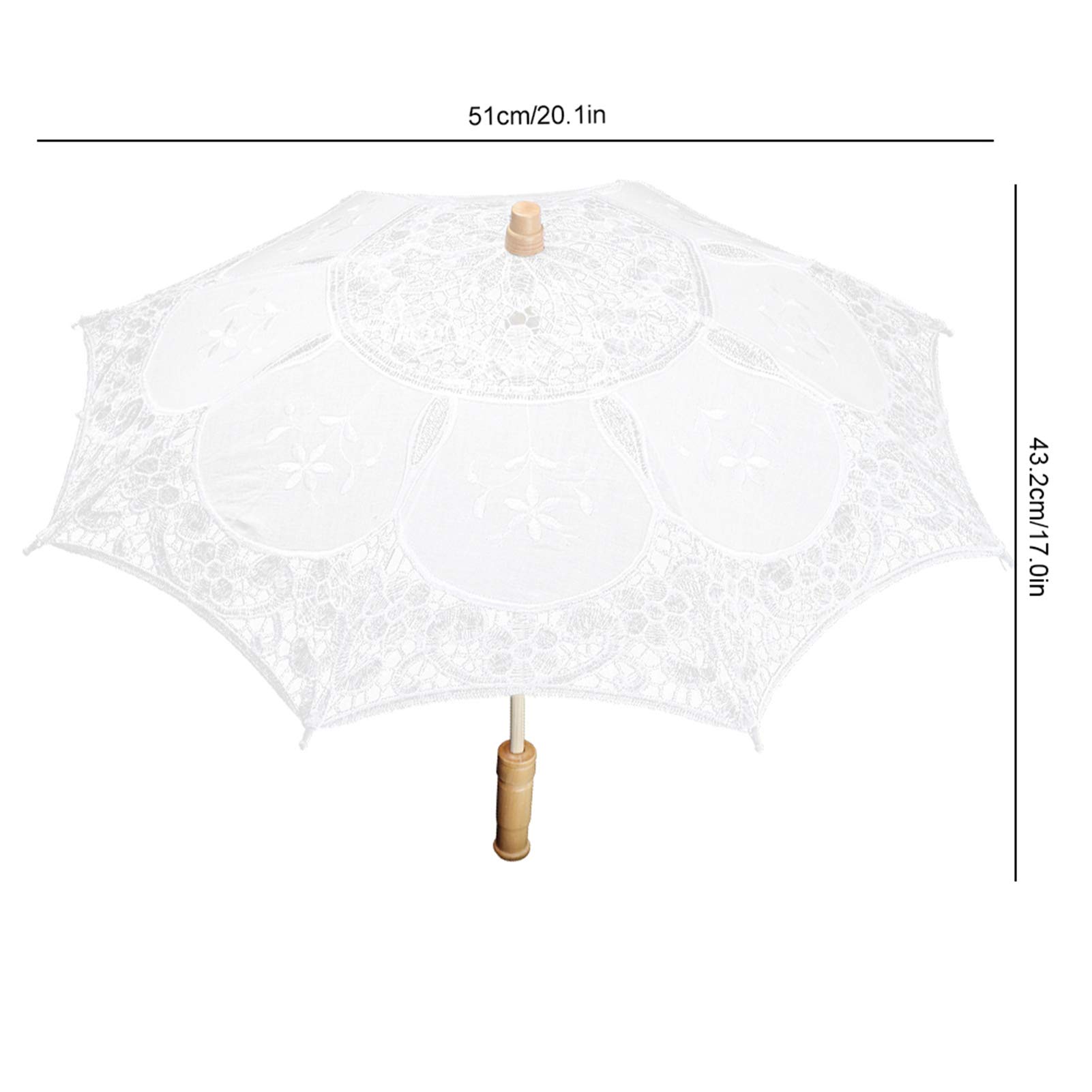 Duży Koronkowy Parasol, Koronkowy Parasol ślubny w Stylu Zachodnim Parasol Bankietowy Fotografia Sceniczna Rekwizyt Materiały ślubne Fotografia Zewnętrzna (biały, duży)