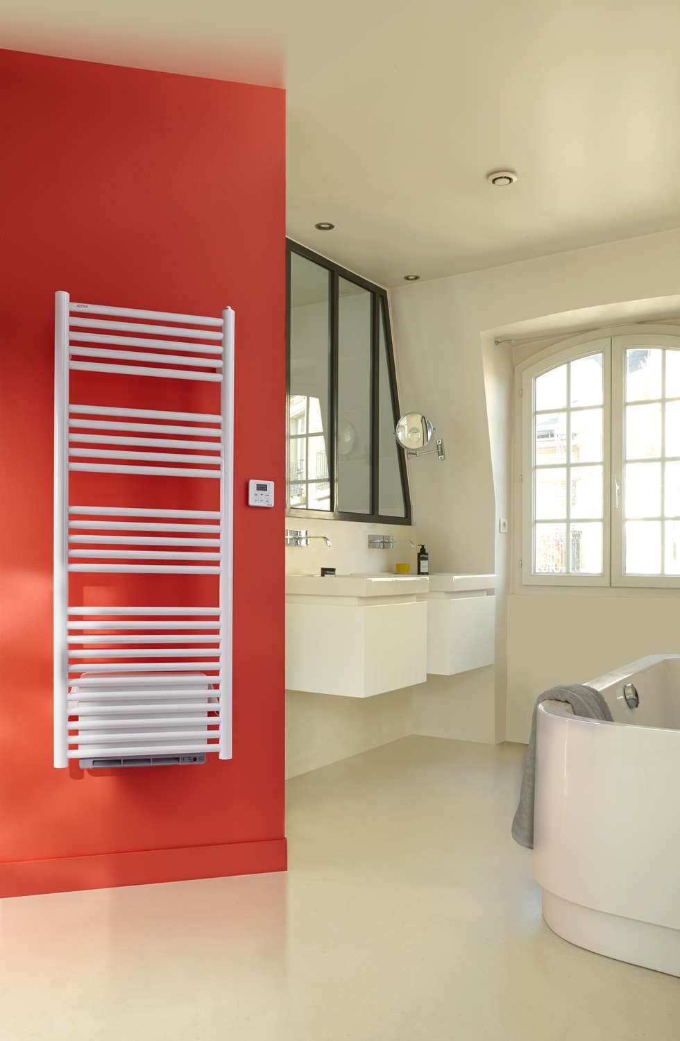 S√®che-serviettes chauffage central soufflant ATOLL SPA + AIR 945W blanc - ACOVA - SL-170-060/IFS