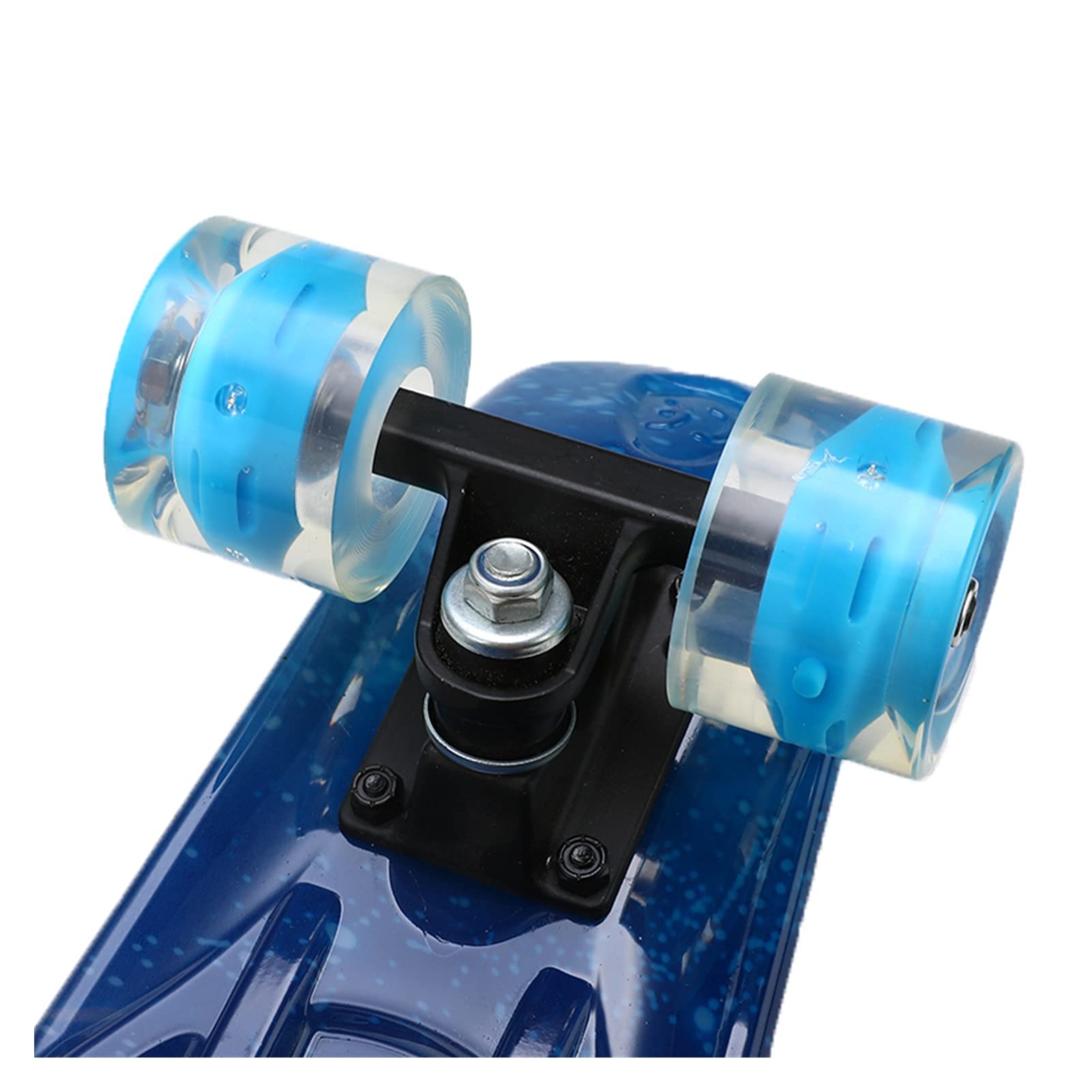 Skateboards Skateboard, Planche de Skate de 22 Pouces Mini Cruiser Planche à roulettes, Roues Lumineuses Clignotantes Longboard pour Sports de Plein air pour Les Enfants et Les débutants