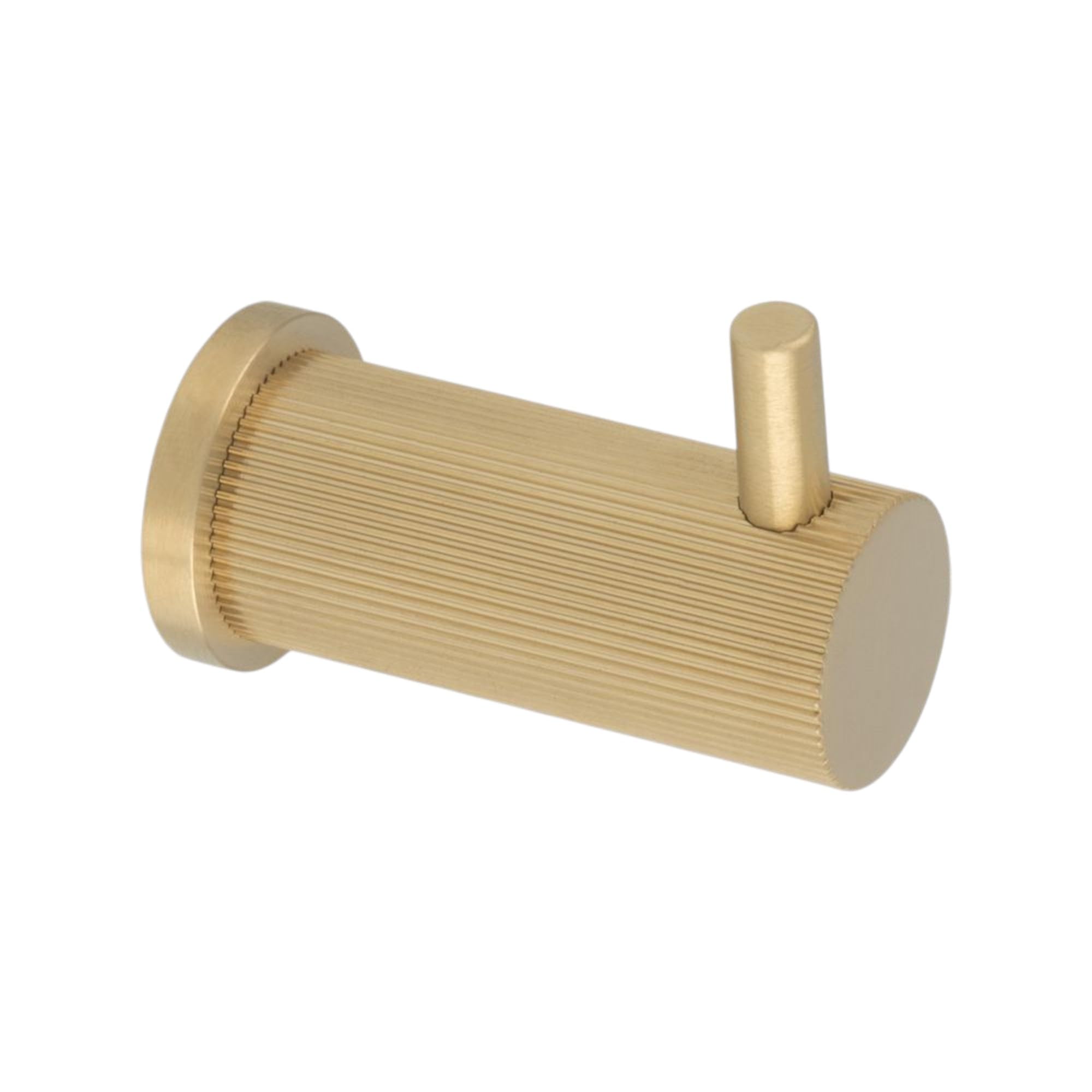 Alexander & Wilks Brunel REEDED Coat Hook, Wall-Mounted (Satin Brass PVD)