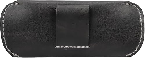 Miniatura 3 de Tourbon Portable Leather Eyeglasses Case For 6 inch Glasses Eyewear Sunglasses Holder WBelt Loop