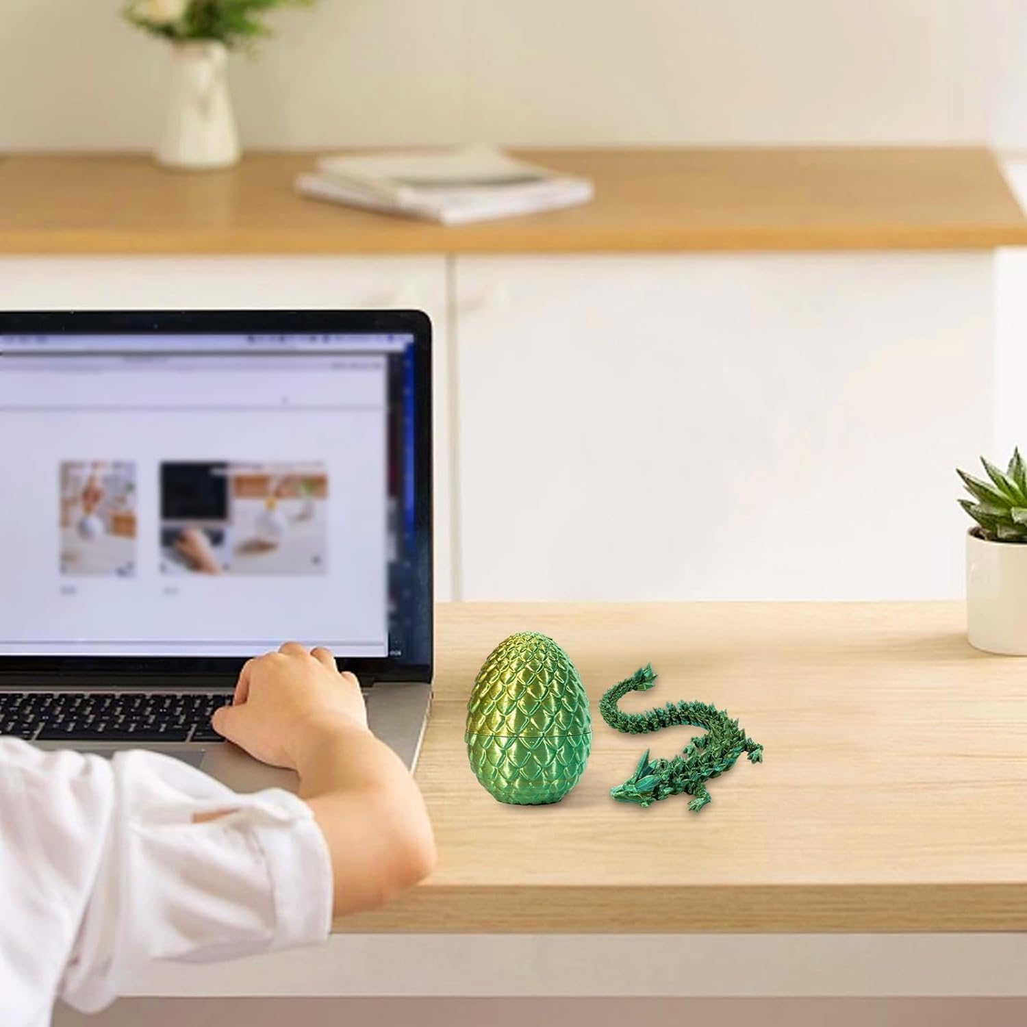 3D-geprint drakenei, 3D-geprinte -draken | Drakenei Fidget Speelgoedverrassing - Gelede kristallen draak, Jaar van de Draak Kinderspeelgoed, flexibele en mooie huisdecoratie