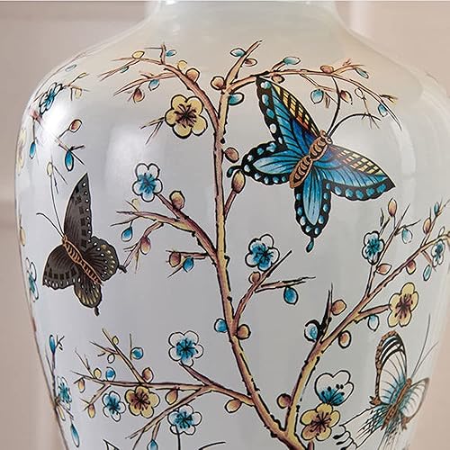 Miniatura 7 de Lámpara de Mesa Pintada Mariposa Cerámica Lámpara de Mesa China Antigua Jingdezhen Jarrón de Porcelana Dormitorio Lámpara de Mesita de Noche