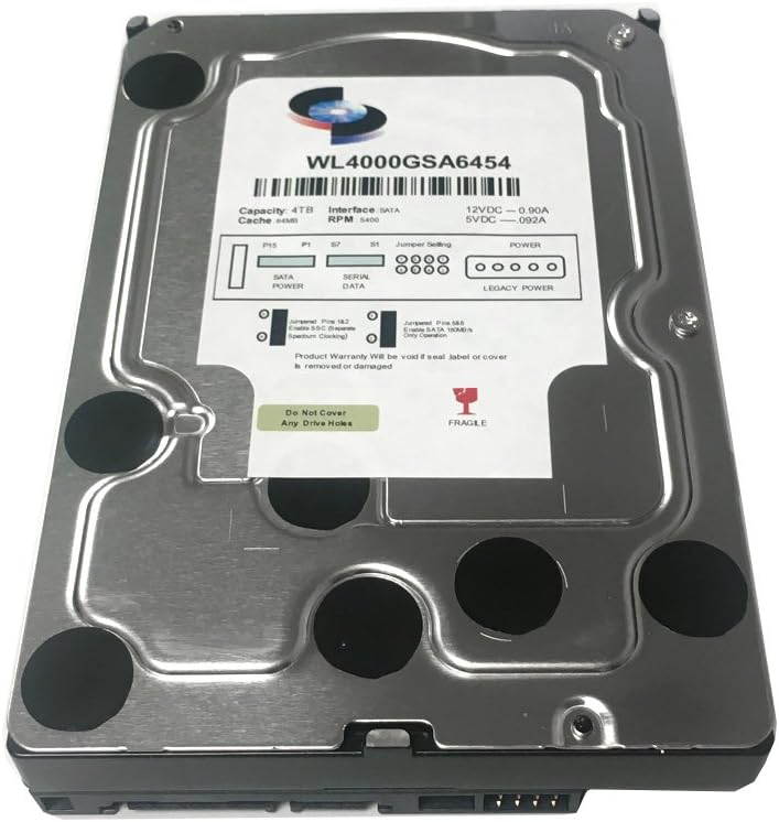 WL 4TB 64MB Cache 5400RPM SATA III (6.0Gb/s) 3.5" Internal Surveillance DVR Hard Drive - w/ 1 Year Warranty